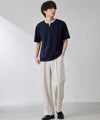 NAVY  SARARI 冷感フェイクレイヤード キーネックTシャツ メンズ メール便 対応商品商品サムネイル-16