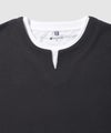 NAVY  SARARI 冷感フェイクレイヤード キーネックTシャツ メンズ メール便 対応商品商品サムネイル-26