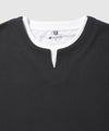 NAVY  SARARI 冷感フェイクレイヤード キーネックTシャツ メンズ メール便 対応商品商品サムネイル-33