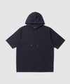 NAVY  SARARI 冷感ポンチ素材プルオーバーパーカー メンズ商品サムネイル-1