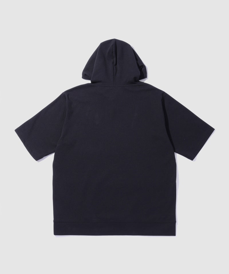 NAVY SARARI 冷感ポンチ素材プルオーバーパーカー メンズ商品画像-3