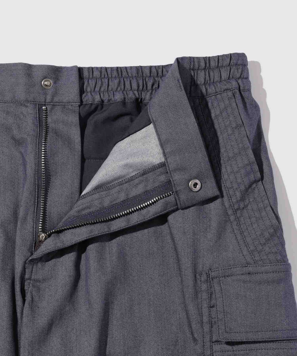 TETE HOMME スリムフィット デニム調カーゴパンツ メンズ