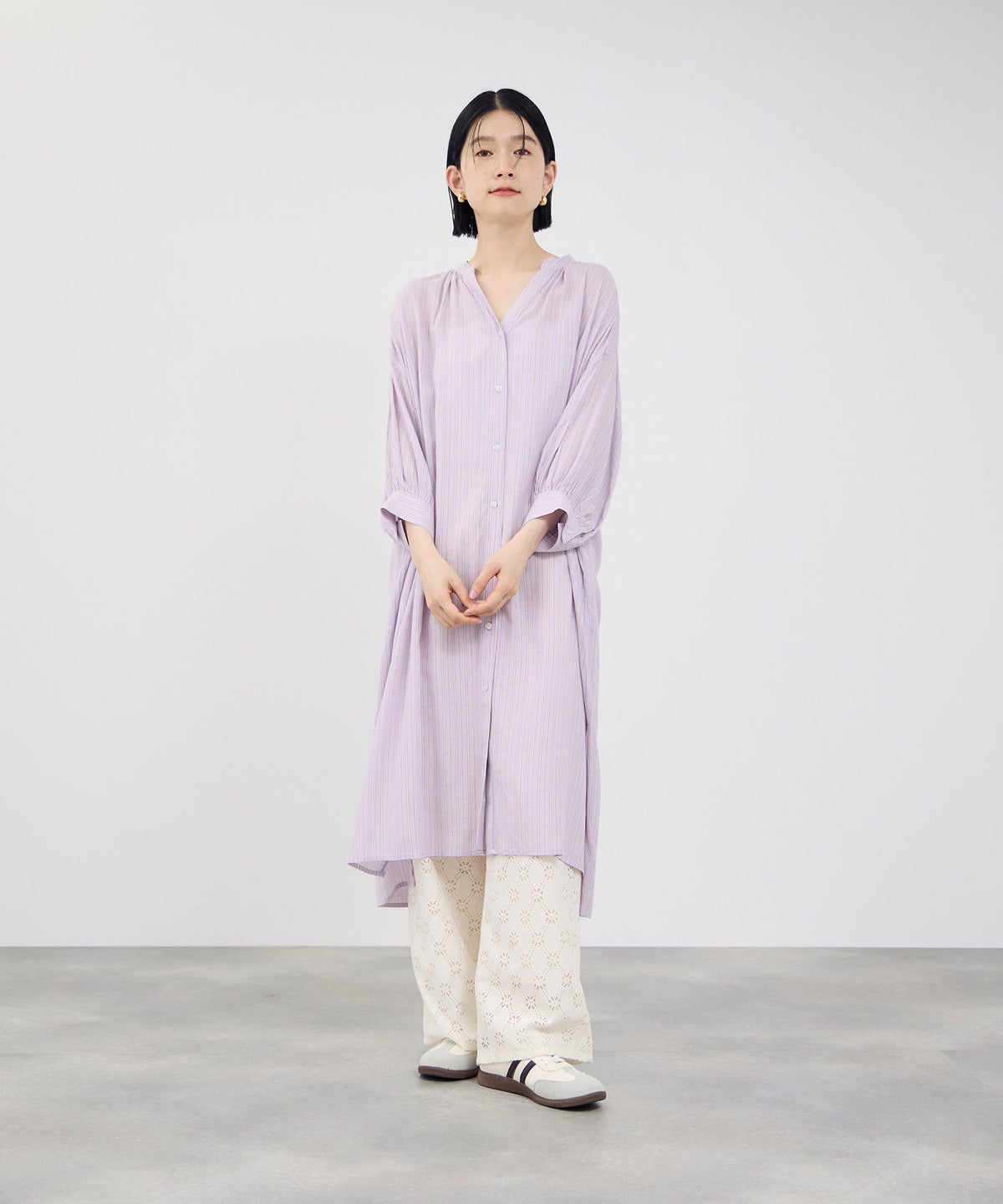 Idnes リネンスキッパーワンピース レディース