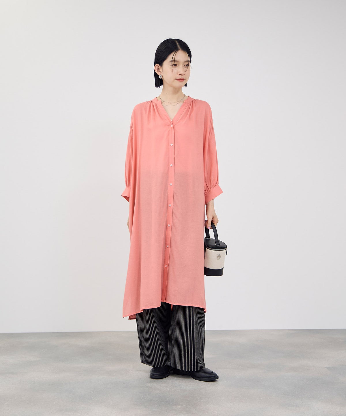 Idnes リネンスキッパーワンピース レディース