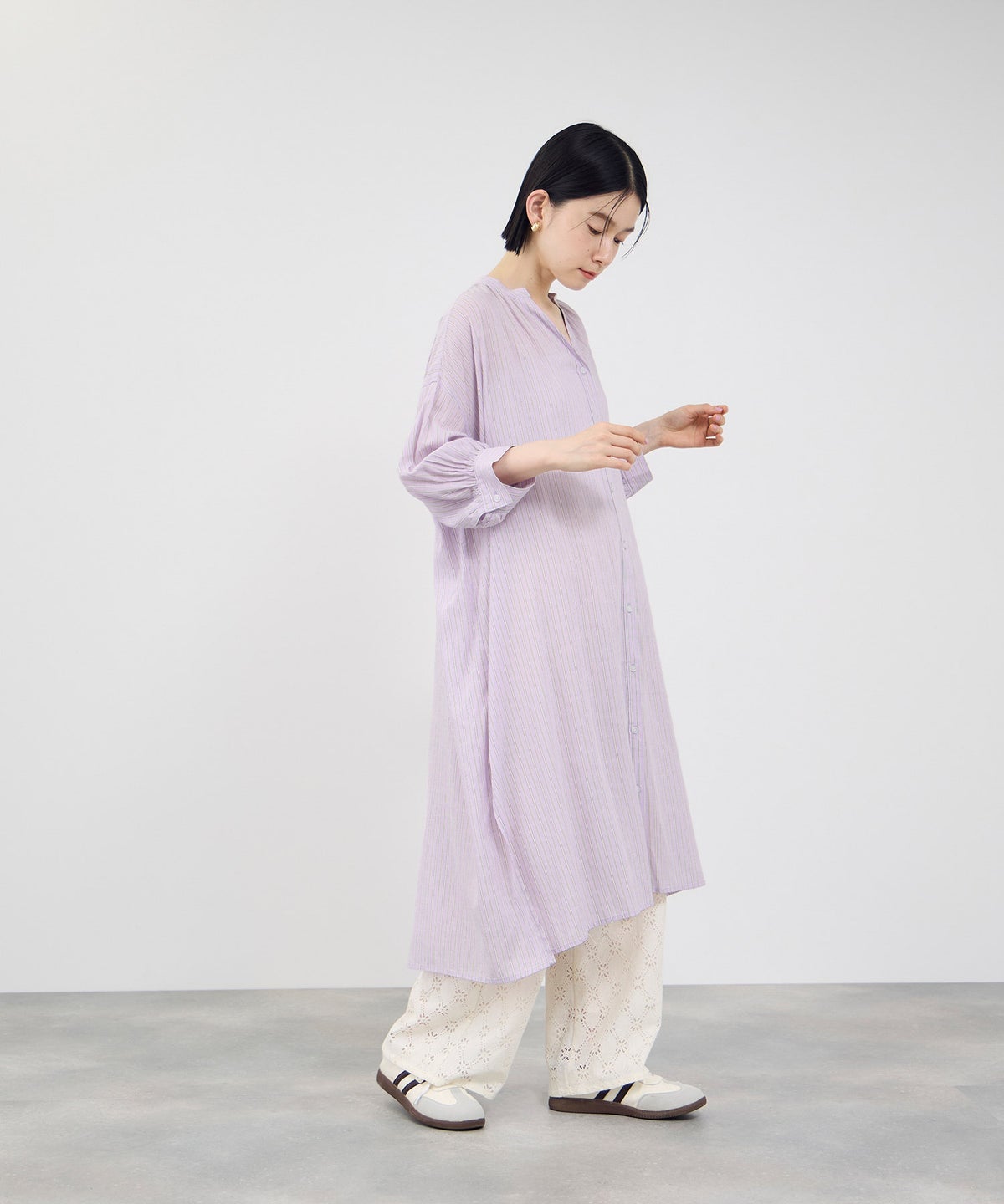 Idnes リネンスキッパーワンピース レディース