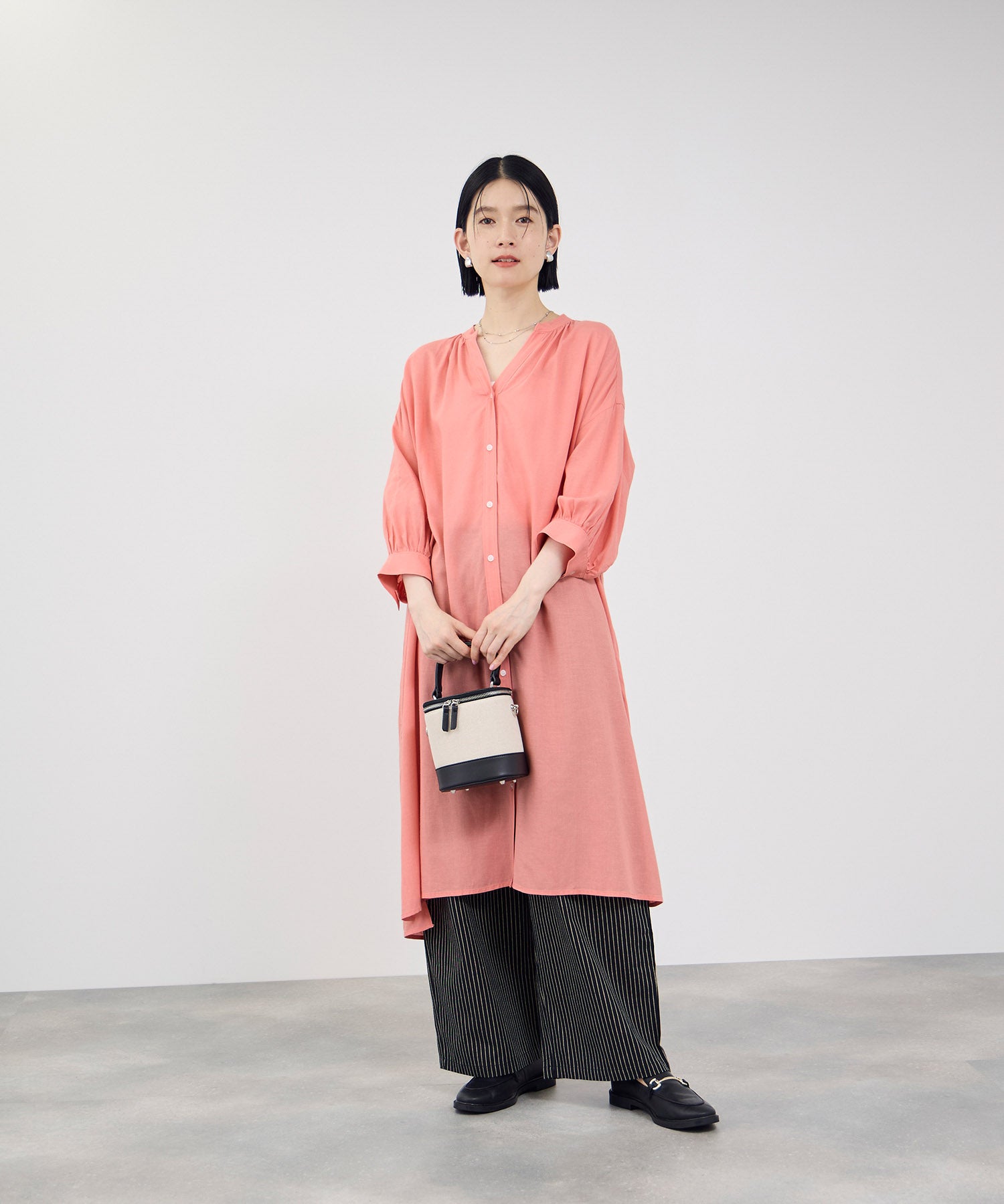 Idnes リネンスキッパーワンピース レディース