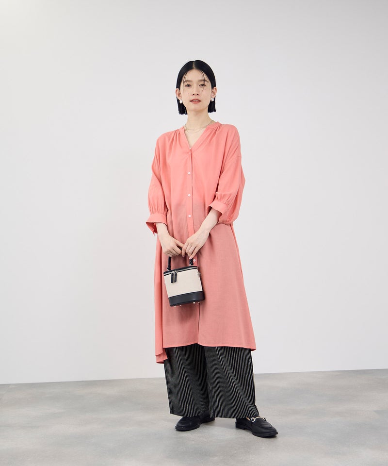 Idnes  リネンスキッパーワンピース レディース商品画像-6