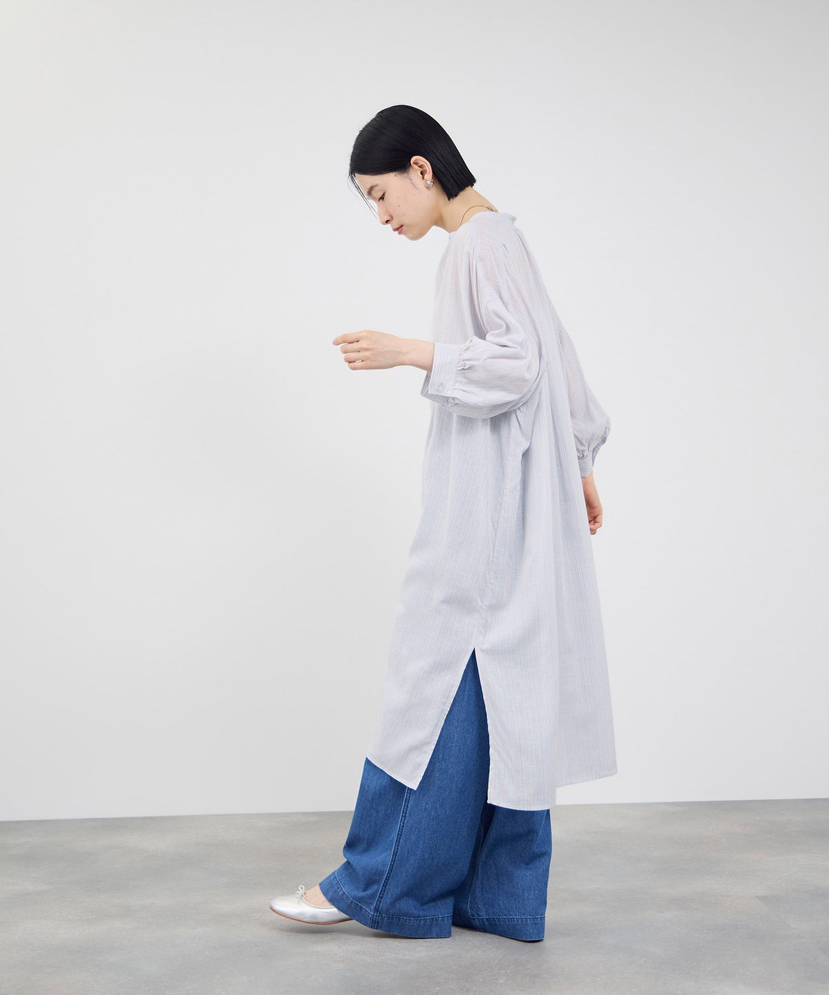 Idnes リネンスキッパーワンピース レディース