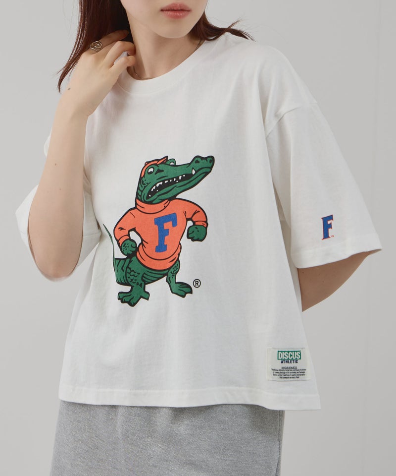 DISCUS  アソートグラフィックプリント クルーネック半袖コラボTシャツ フロリダ大学 レディース メール便 対応商品商品画像-1