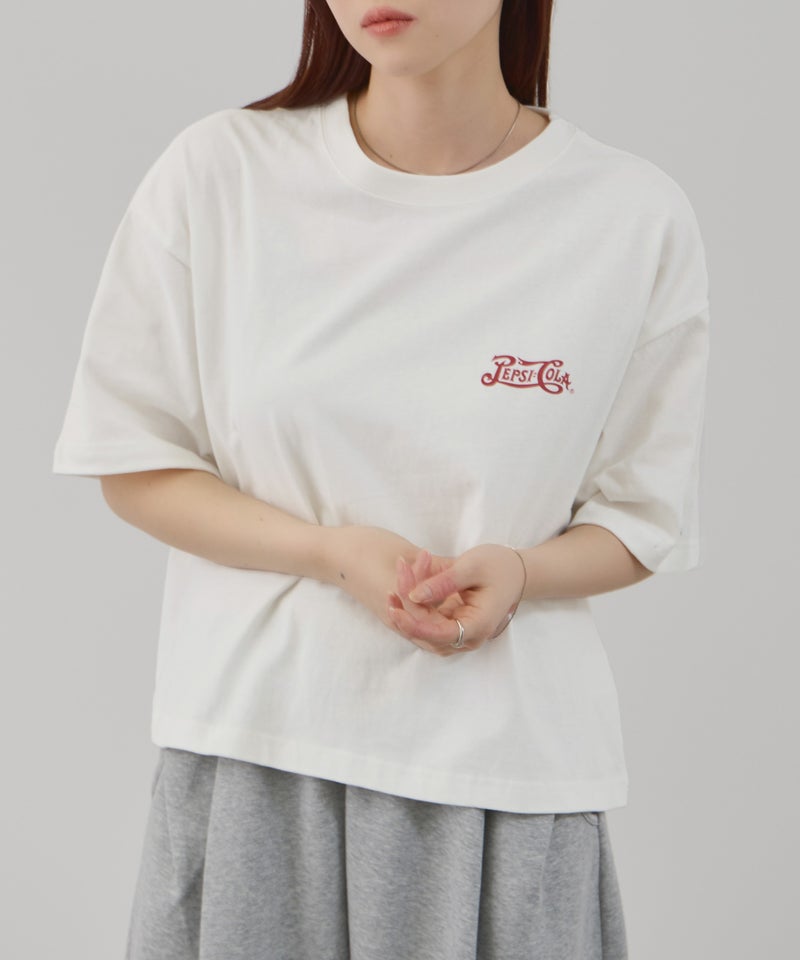 DISCUS  アソートグラフィックプリント クルーネック半袖コラボTシャツ PEPSI レディース メール便 対応商品商品画像-5