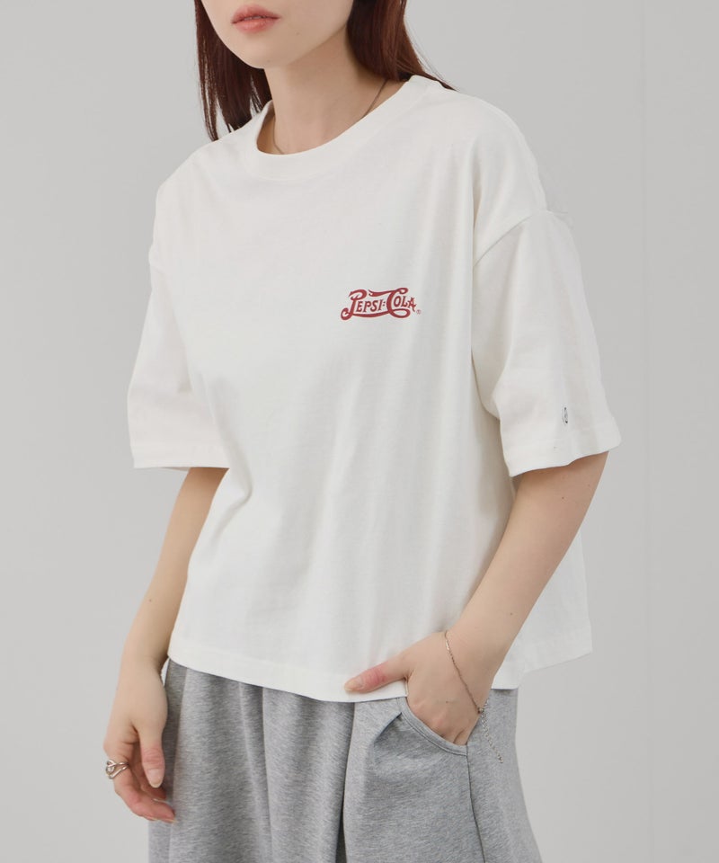 DISCUS  アソートグラフィックプリント クルーネック半袖コラボTシャツ PEPSI レディース メール便 対応商品商品画像-6