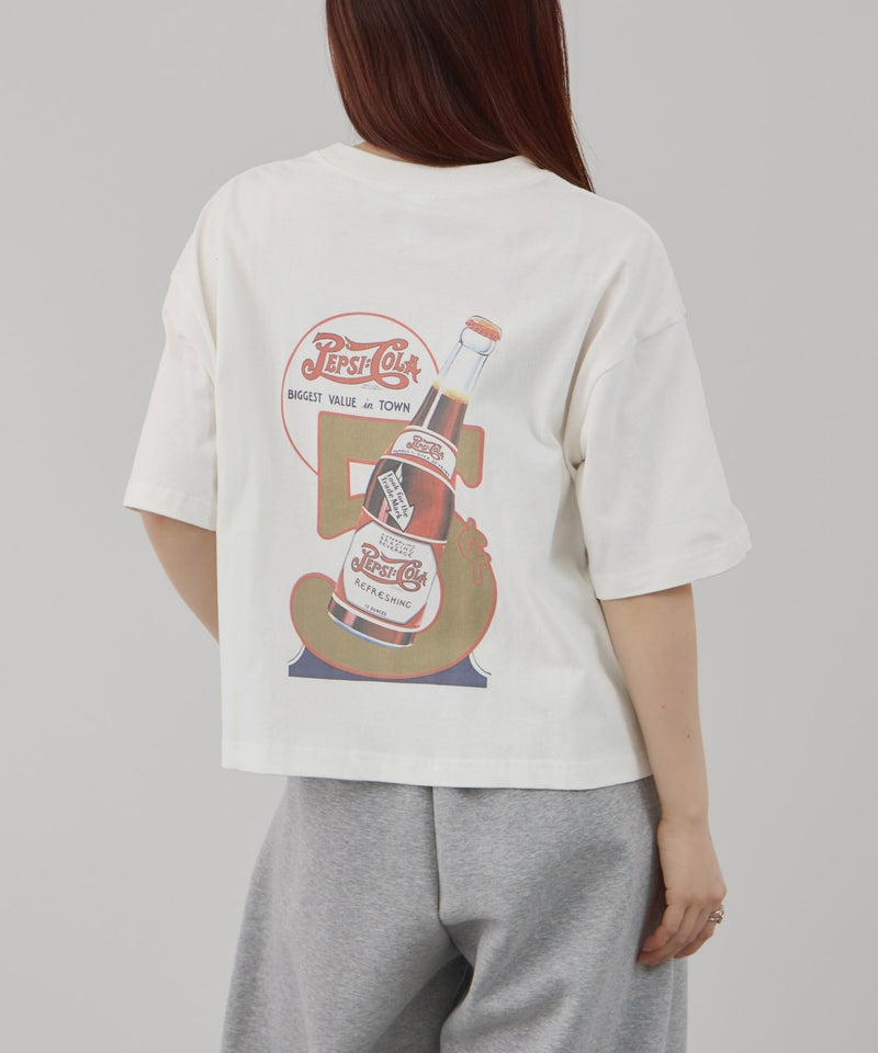 DISCUS  アソートグラフィックプリント クルーネック半袖コラボTシャツ PEPSI レディース メール便 対応商品商品画像-7