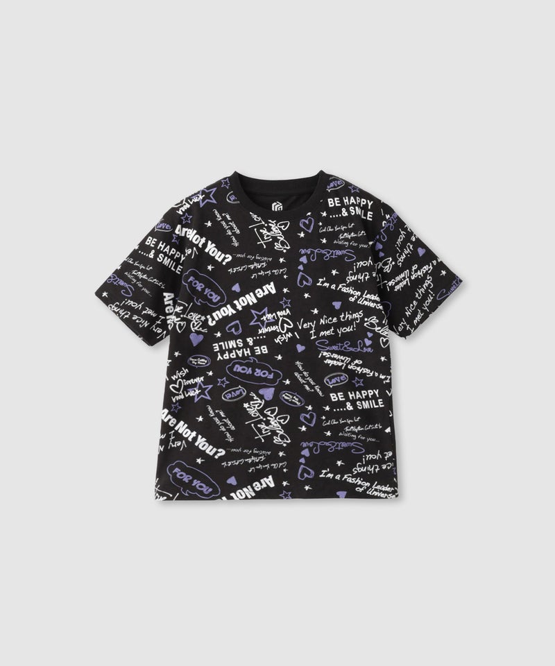 T-GRAPHICS 総柄プリントTシャツ キッズ メール便 対応商品商品画像-2