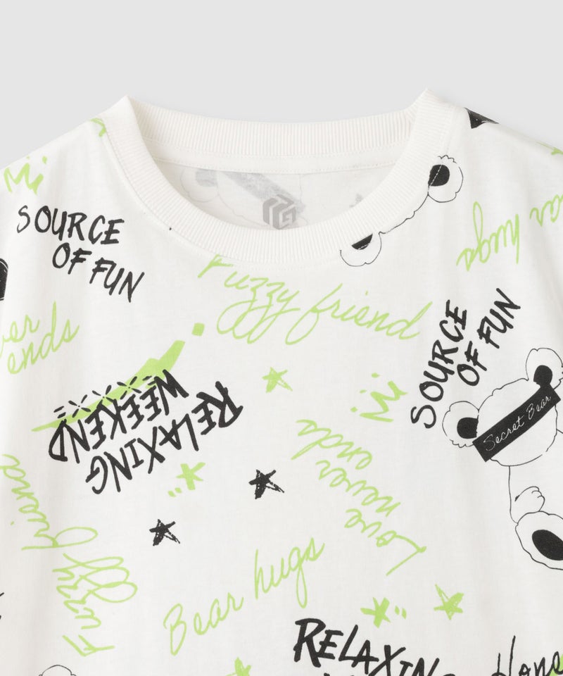 T-GRAPHICS 総柄プリントTシャツ キッズ メール便 対応商品商品画像-5