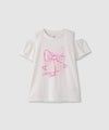 T-GRAPHICS リボンプリント 肩開きTシャツ キッズ メール便 対応商品商品サムネイル-1