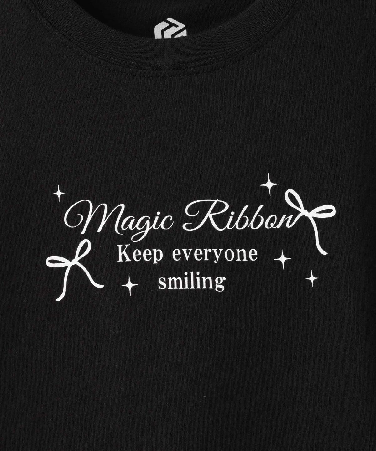 T-GRAPHICS リボンプリント 肩開きTシャツ キッズ メール便 対応商品