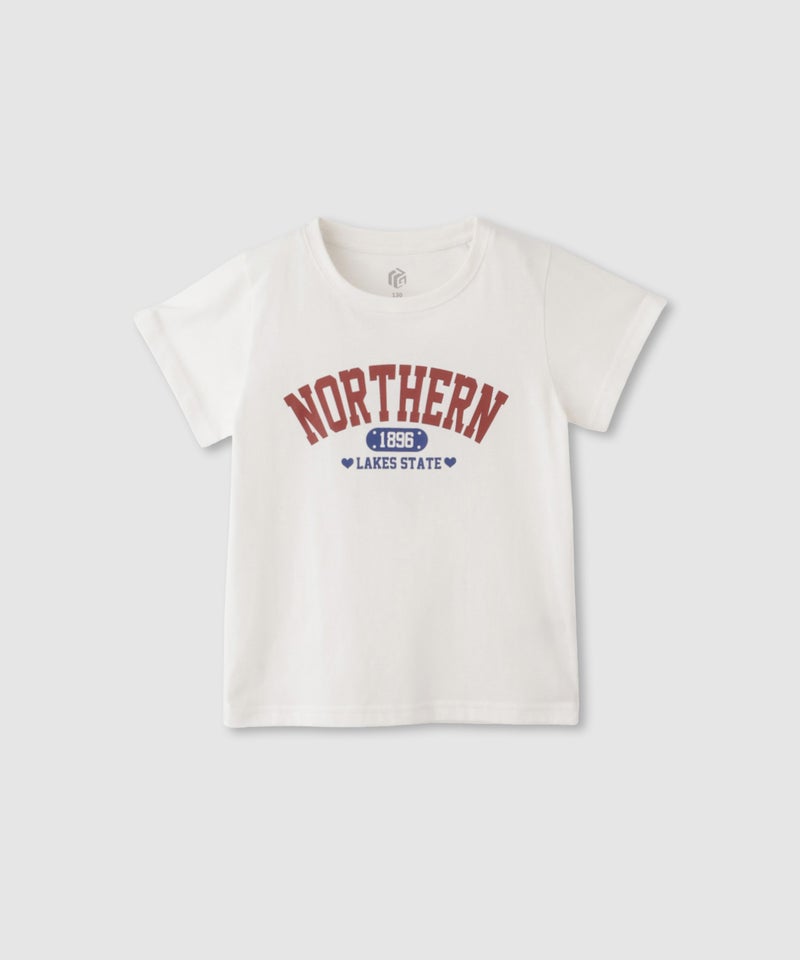 T-GRAPHICS アメカジ調ロゴTシャツ キッズ メール便 対応商品商品画像-2