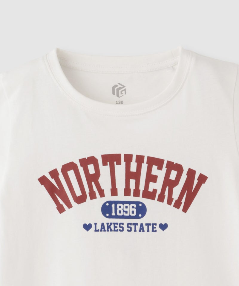 T-GRAPHICS アメカジ調ロゴTシャツ キッズ メール便 対応商品商品画像-5