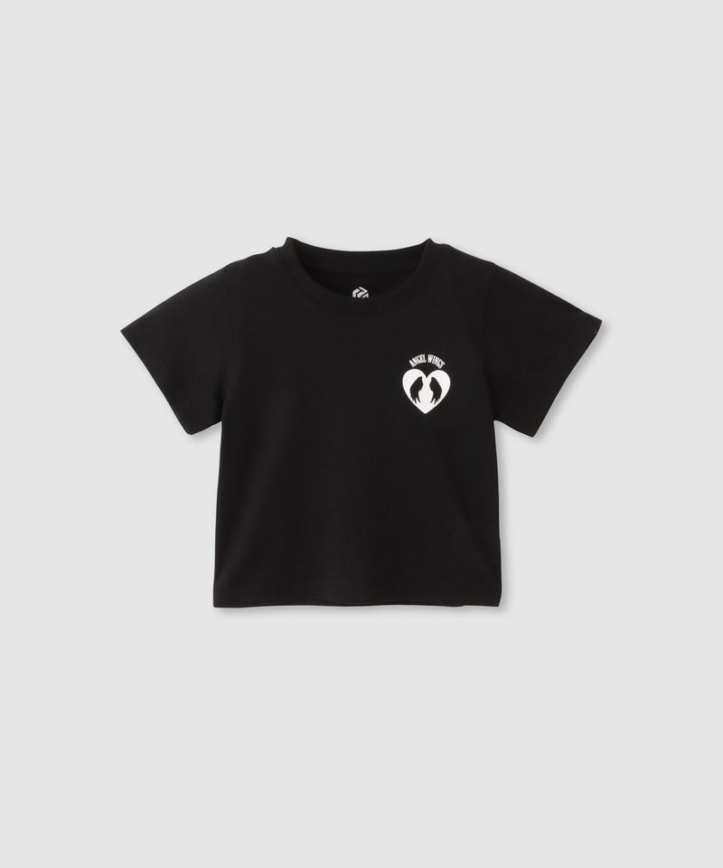 T-GRAPHICS  前後プリント クロップド半袖Tシャツ キッズ メール便 対応商品商品画像-2