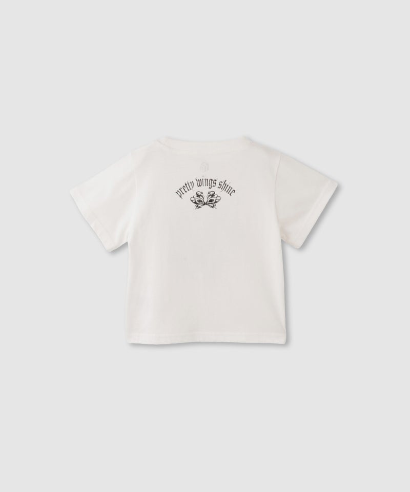 T-GRAPHICS  前後プリント クロップド半袖Tシャツ キッズ メール便 対応商品商品画像-3