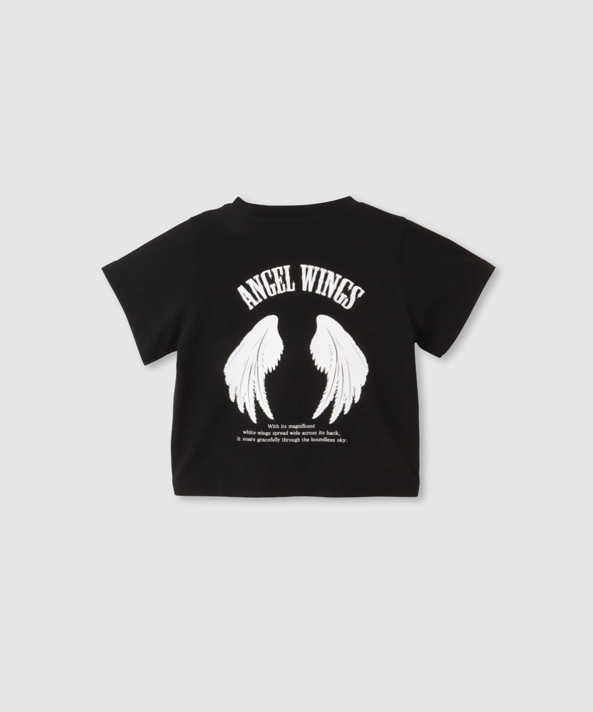 T-GRAPHICS 前後プリント クロップド半袖Tシャツ キッズ メール便 対応商品