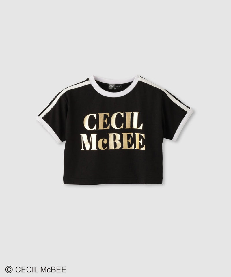 CECIL McBEE 肩ラインプリントロゴTシャツ キッズ メール便 対応商品商品画像-1