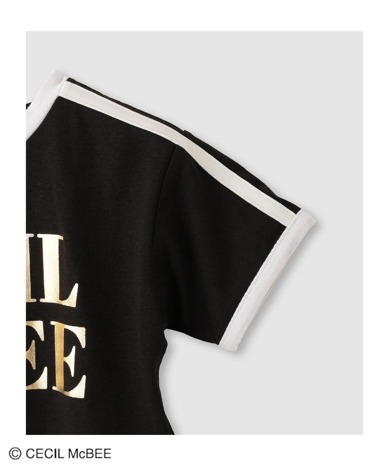 CECIL McBEE 肩ラインプリントロゴTシャツ キッズ メール便 対応商品商品画像-4