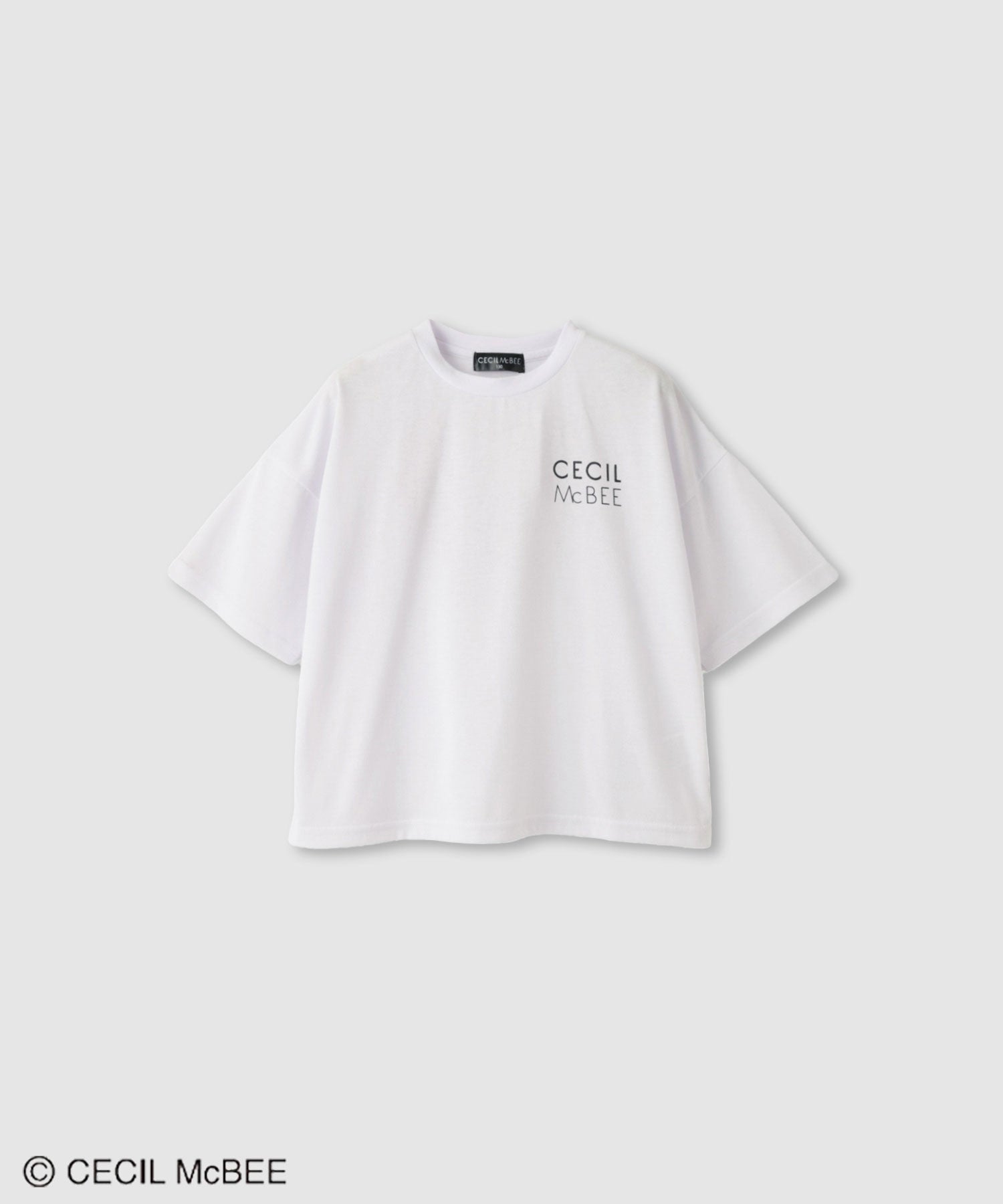 CECIL McBEE ラインストーンラメプリントTシャツ キッズ