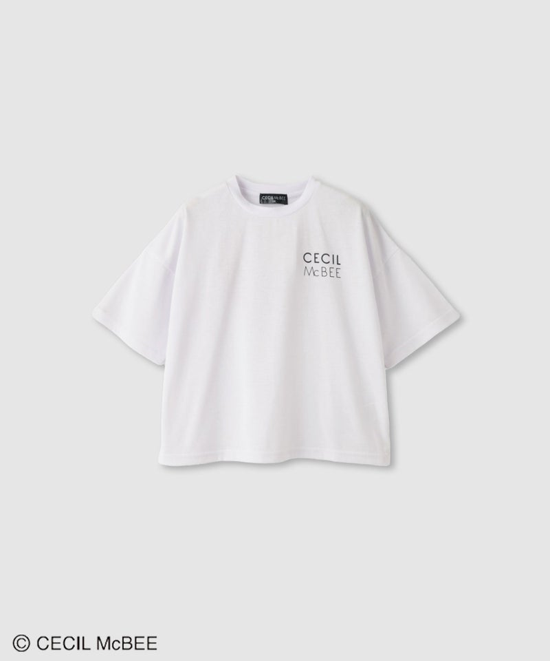 CECIL McBEE ラインストーンラメプリントTシャツ キッズ メール便 対応商品商品画像-3