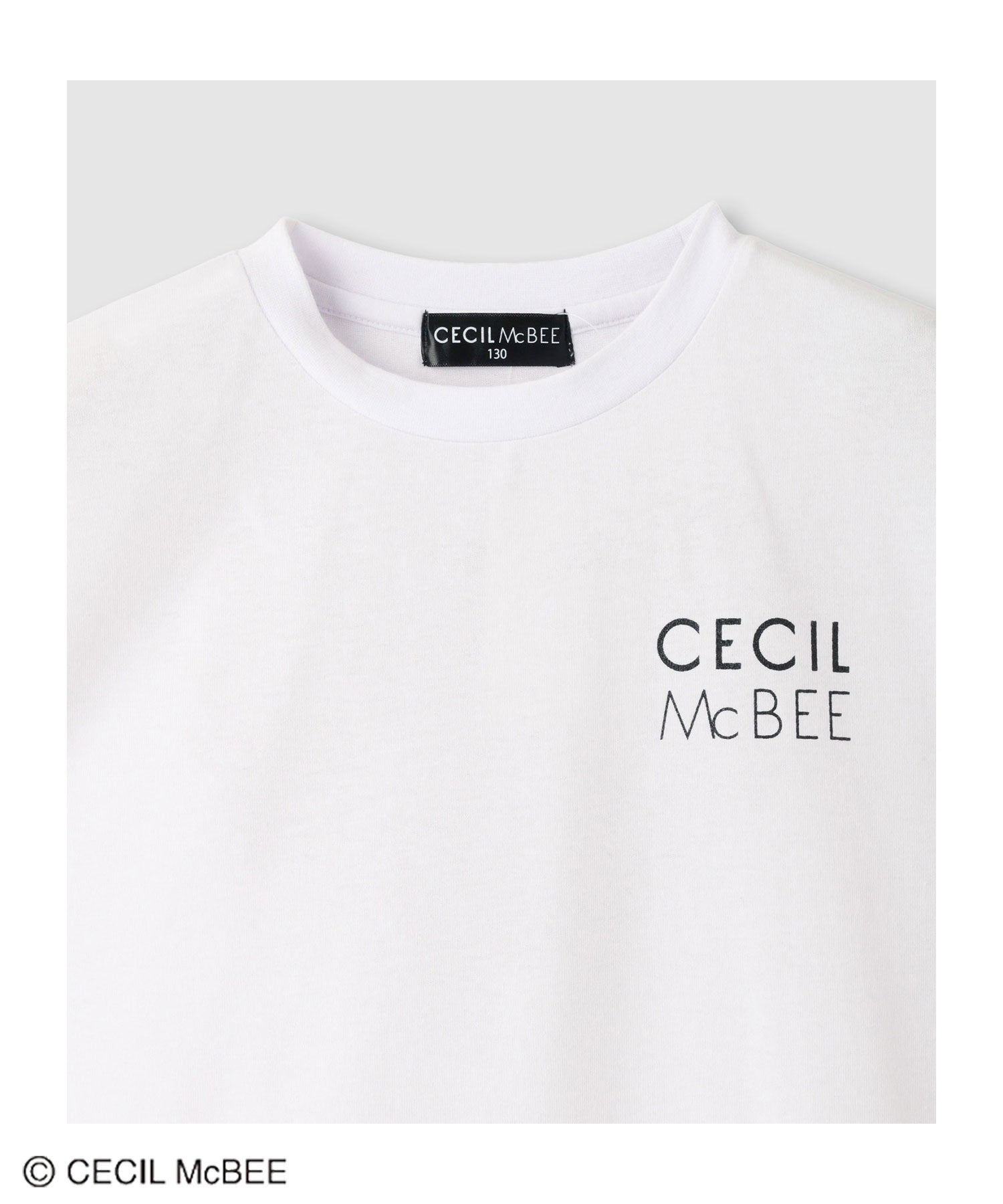 CECIL McBEE ラインストーンラメプリントTシャツ キッズ