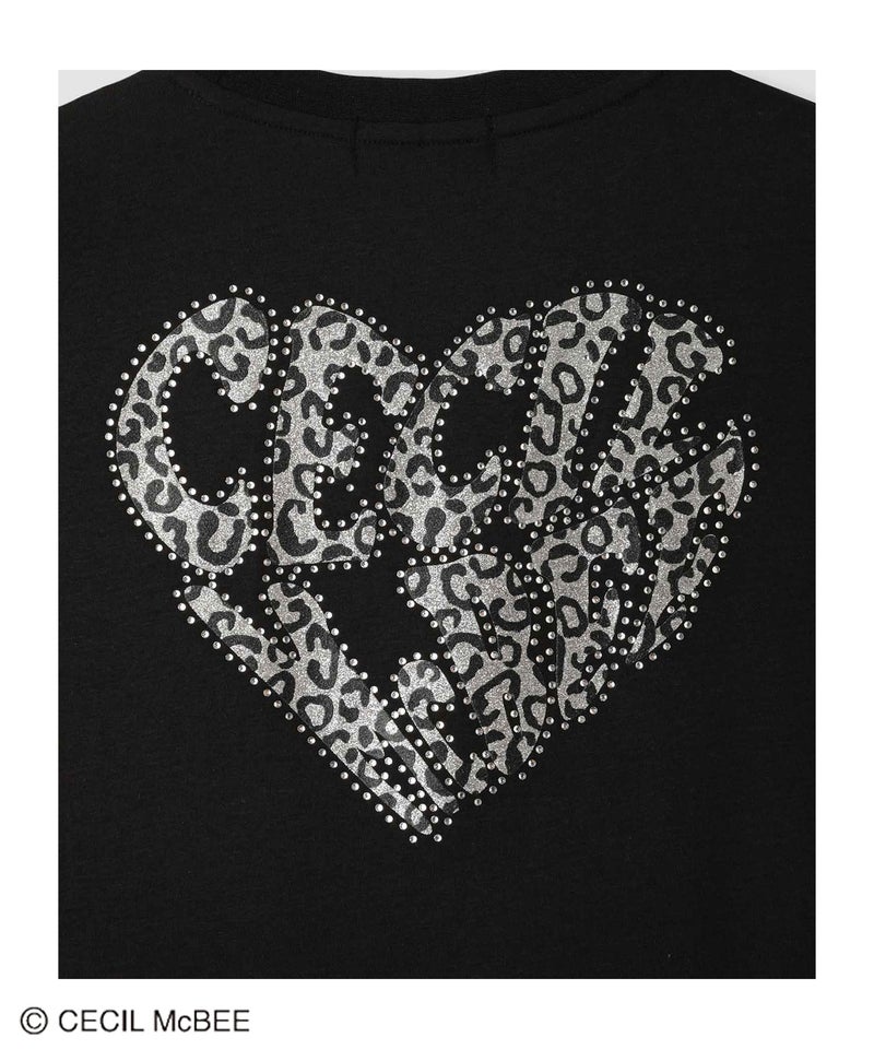 CECIL McBEE ラインストーンラメプリントTシャツ キッズ メール便 対応商品商品画像-7