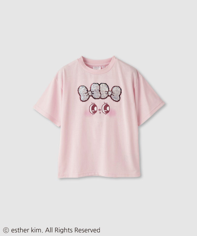 エスターバニーリトル スパンコールTシャツ キッズ メール便 対応商品商品画像-3