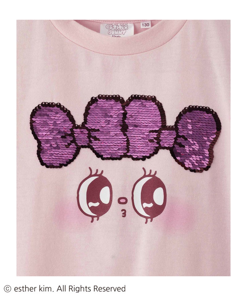 エスターバニーリトル スパンコールTシャツ キッズ メール便 対応商品商品画像-6