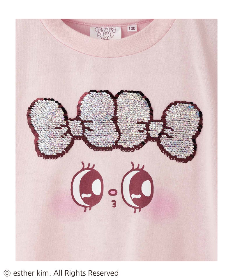 エスターバニーリトル スパンコールTシャツ キッズ メール便 対応商品商品画像-7