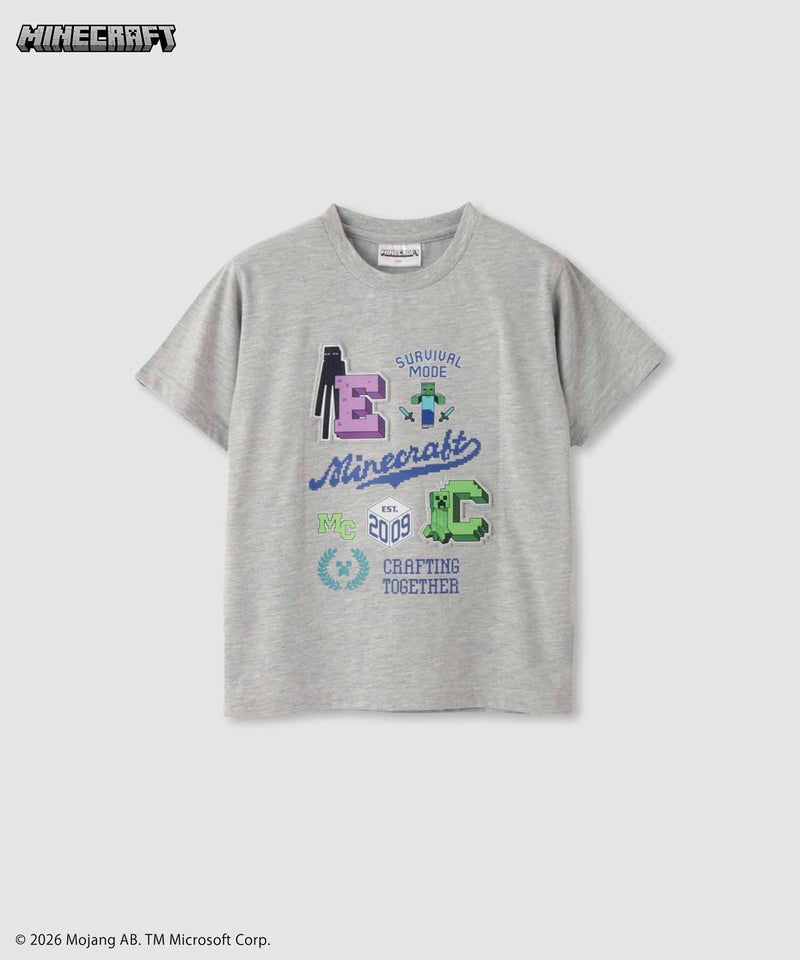 Minecraft マインクラフト エンボスプリントTシャツ キッズ メール便 対応商品商品画像-1