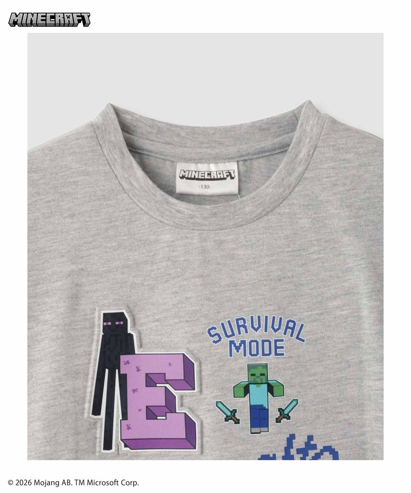 Minecraft マインクラフト エンボスプリントTシャツ キッズ メール便 対応商品商品画像-5
