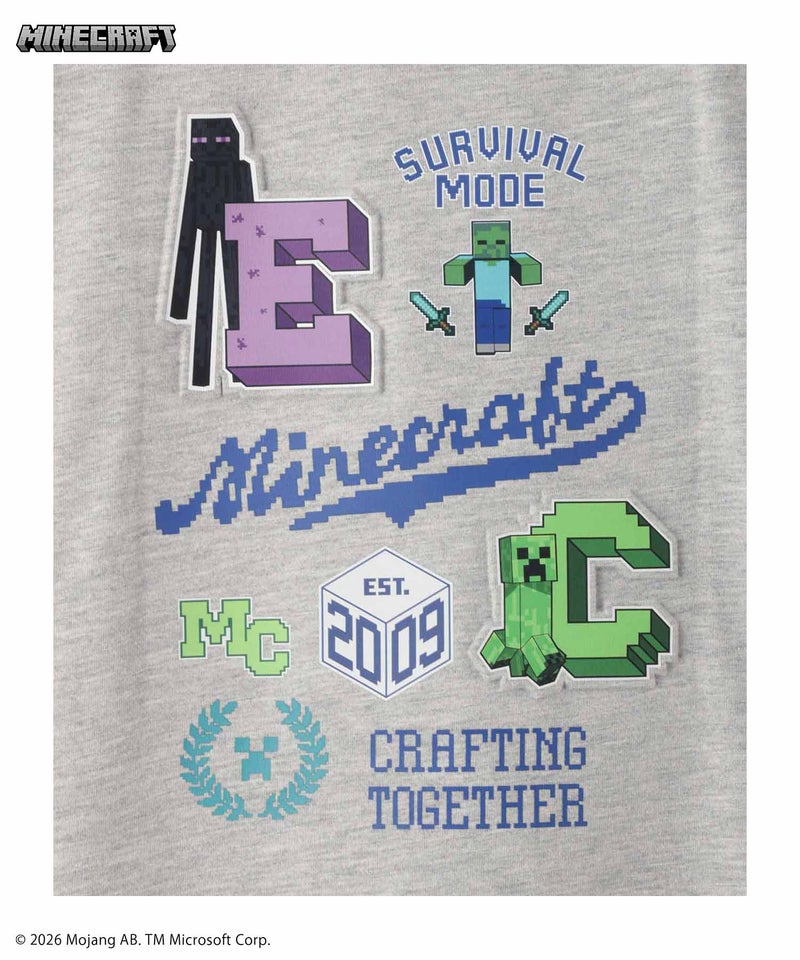 Minecraft マインクラフト エンボスプリントTシャツ キッズ メール便 対応商品商品画像-6