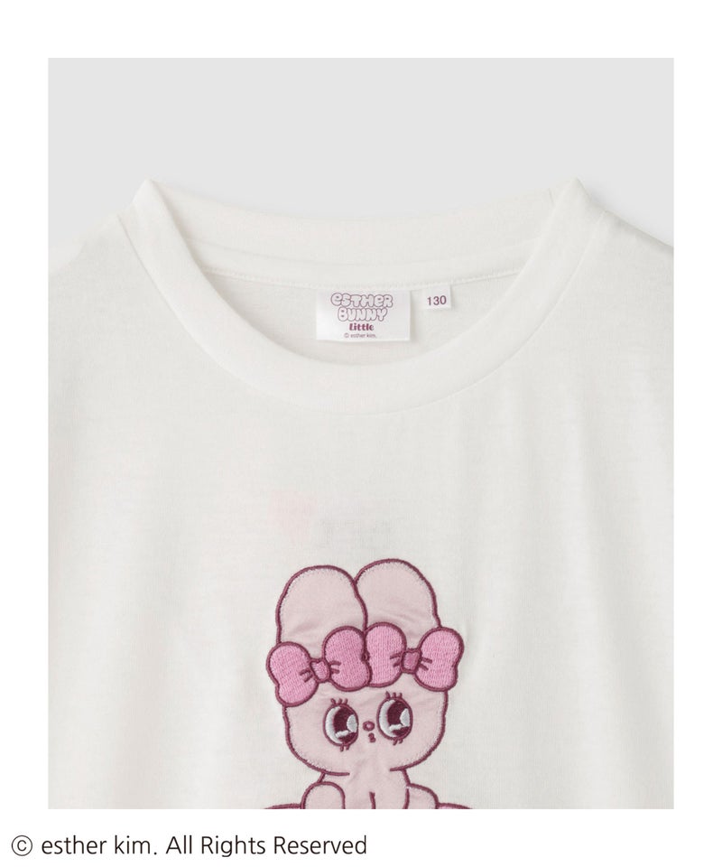 エスターバニーリトル アップリケTシャツ キッズ メール便 対応商品商品画像-4