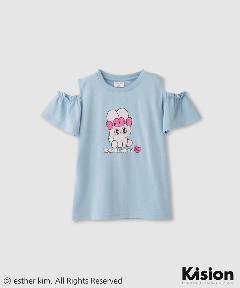 エスターバニーリトル 肩開きTシャツ キッズ メール便 対応商品商品画像-1