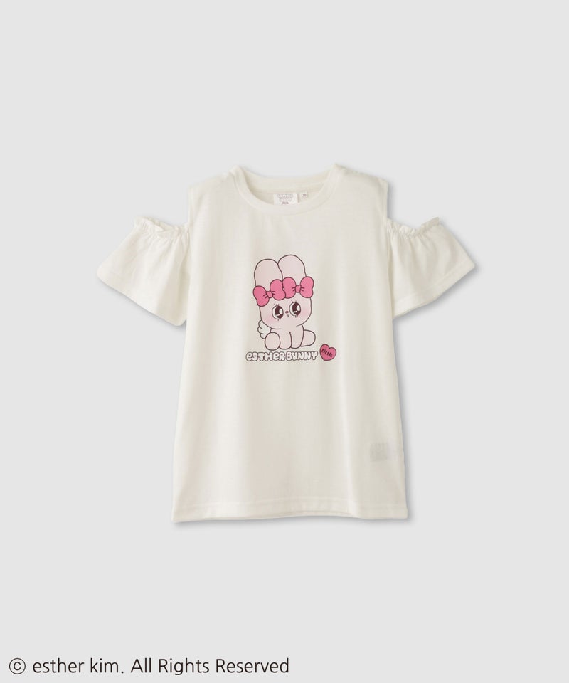 エスターバニーリトル 肩開きTシャツ キッズ メール便 対応商品商品画像-2