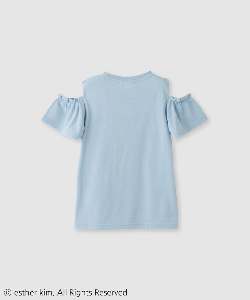 エスターバニーリトル 肩開きTシャツ キッズ メール便 対応商品商品画像-3