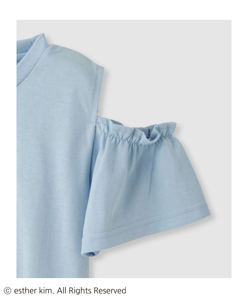 エスターバニーリトル 肩開きTシャツ キッズ メール便 対応商品商品画像-4