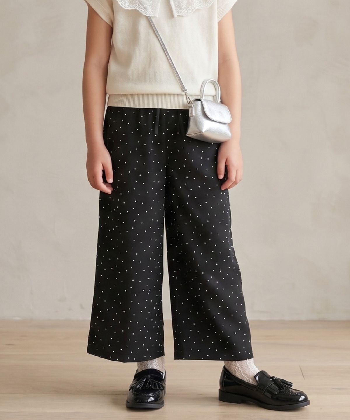 NAVY SARARI イージーワイドパンツ キッズ