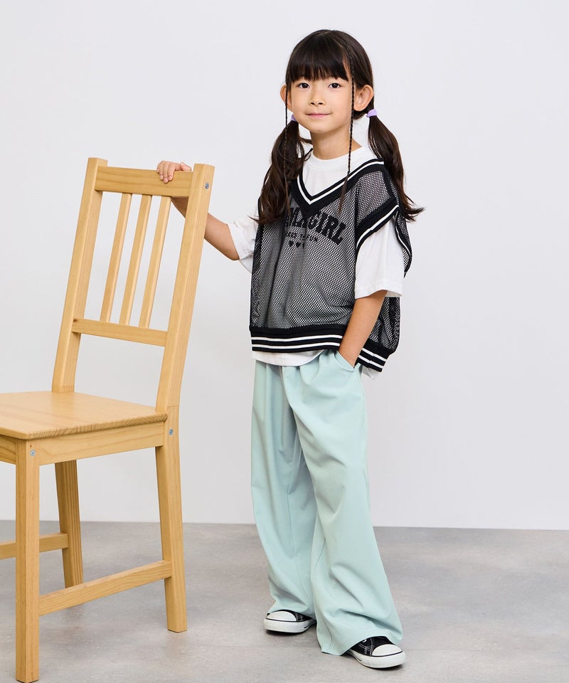 [値下げ]NAVY  SARARI イージーワイドパンツ キッズ商品画像-8