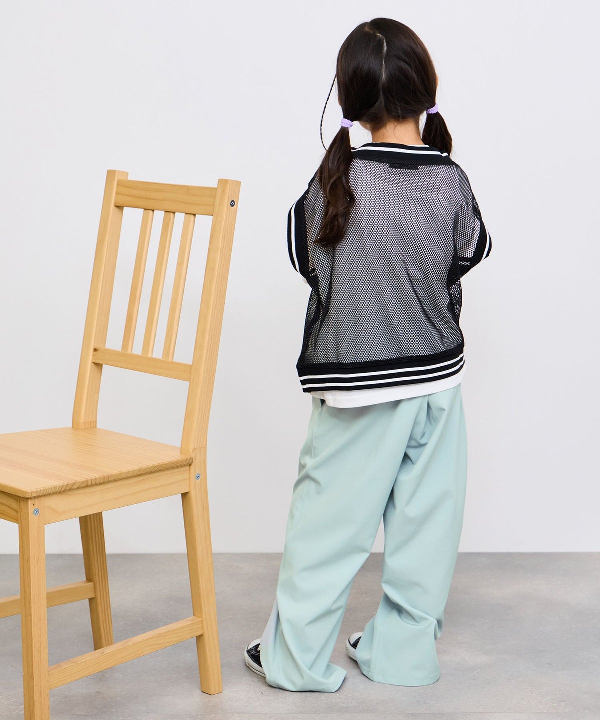 NAVY SARARI イージーワイドパンツ キッズ