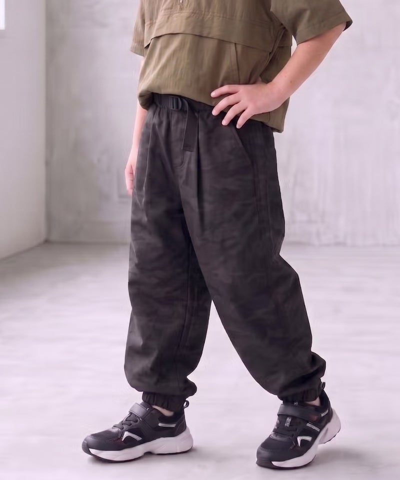 NAVY SARARI 冷感ジョガーパンツ 切替デザイン キッズ商品画像-2