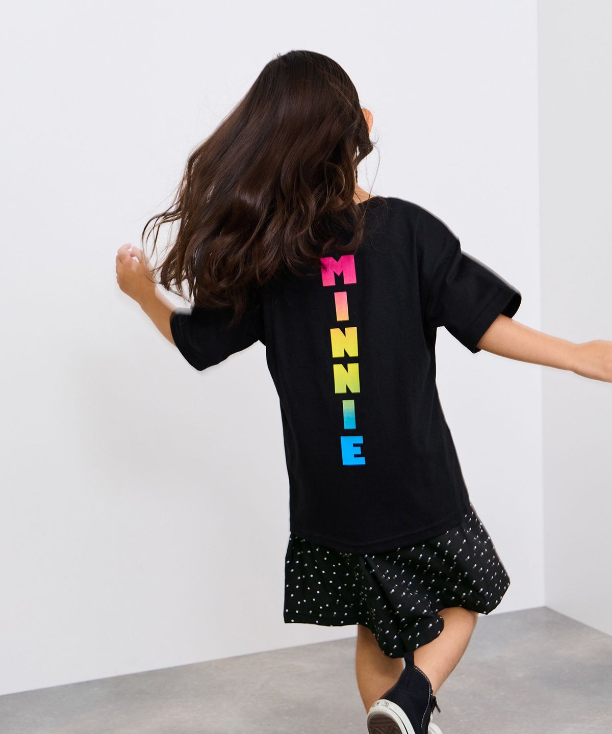 NAVY SARARI 冷感キュロットパンツ ウエストフリル キッズ