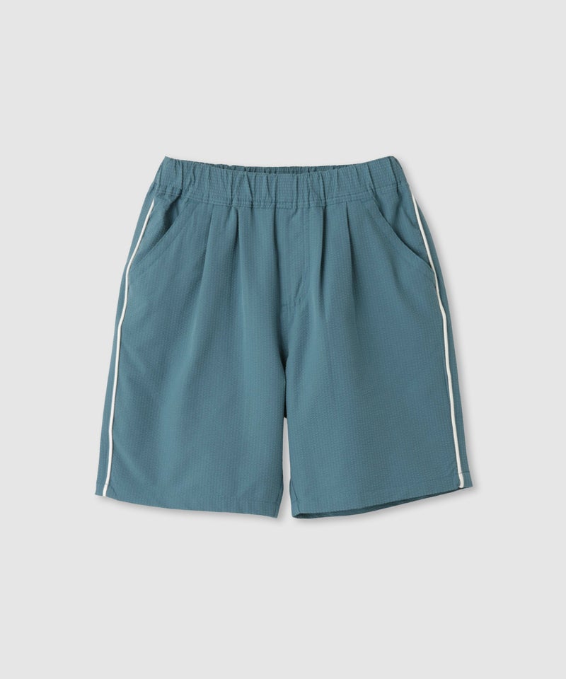 NAVY  サッカー素材 冷感ショートパンツ サイドライン キッズ商品画像-1