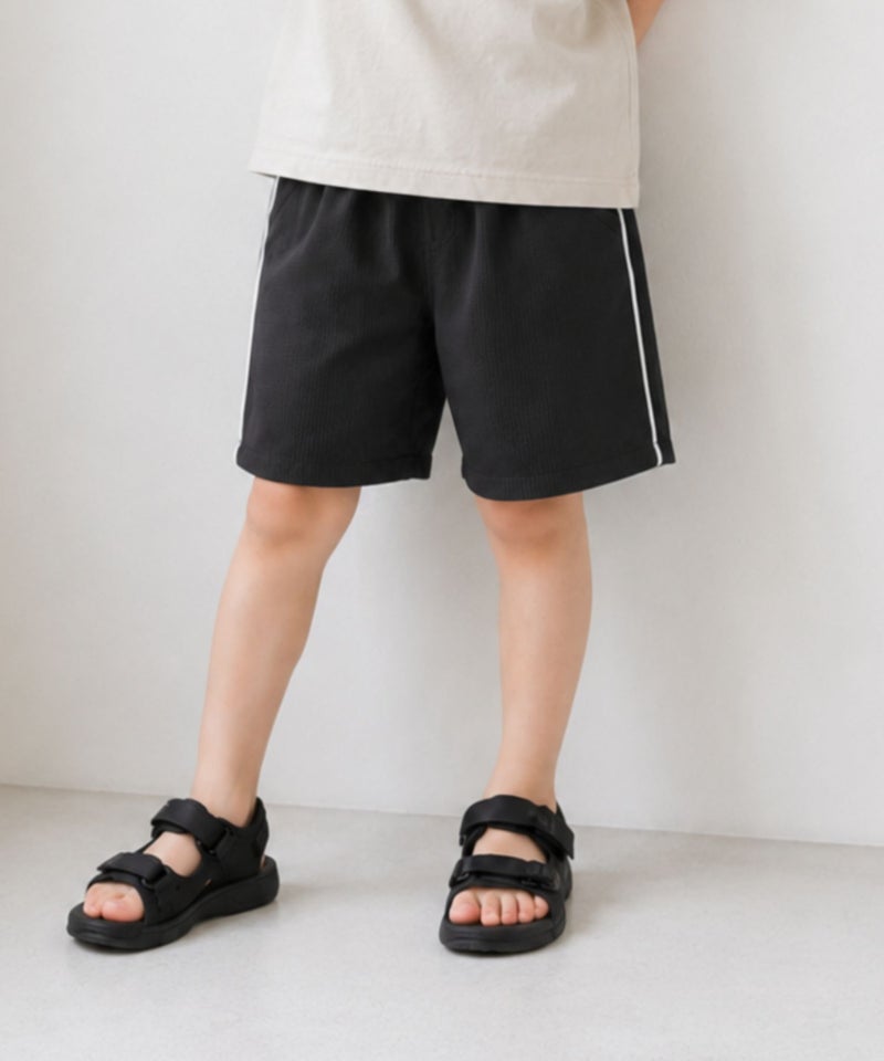 [値下げ]NAVY  サッカー素材 冷感ショートパンツ サイドライン キッズ商品画像-3