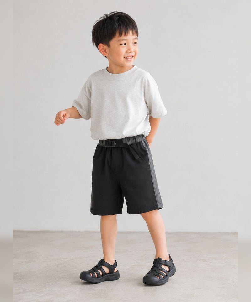 NAVY  切替デザイン ギアショートパンツ キッズ商品画像-5